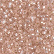 Miyuki seed beads 8/0 - Matte silverlined light blush 8-23F